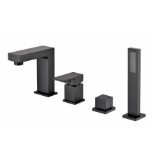 Смеситель на борт ванны Groсenberg GB6008-1 Черный матовый