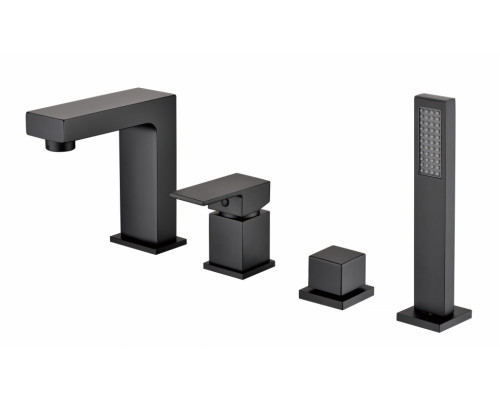 Смеситель на борт ванны Groсenberg GB6008-1 Черный матовый