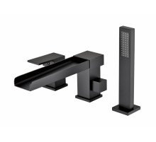 Смеситель на борт ванны Groсenberg GB6008-2 Черный матовый