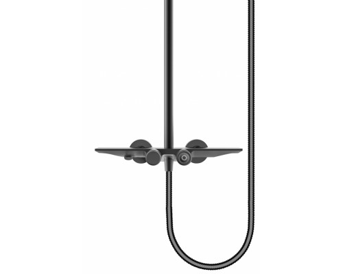 Душевая система с термостатом Grocenberg  GB7038BL Чёрный матовый