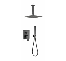 Душевая система скрытого монтажа Grocenberg GB5089BL-4 Чёрный матовый