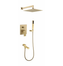 Душевая система скрытого монтажа Grocenberg GB5089MG-1 Матовое золото