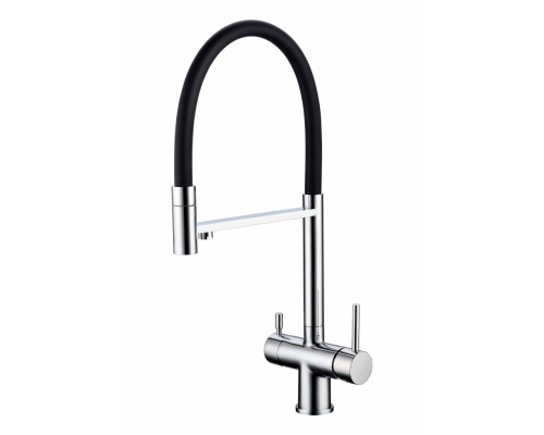 Смеситель для кухни Grocenberg GB4099 с гибким изливом Хром