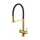 Смеситель для кухни Grocenberg GB4095 с гибким изливом Золото