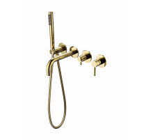Смеситель для ванны с ручным душем Grocenberg GB5070GO Золото