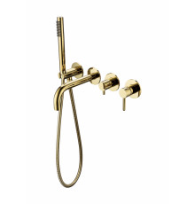 Смеситель для ванны с ручным душем Grocenberg GB5070GO Золото