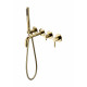 Смеситель для ванны с ручным душем Grocenberg GB5070GO Золото