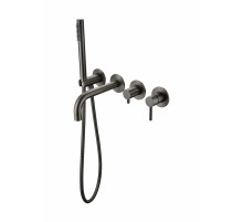 Смеситель для ванны с ручным душем Grocenberg GB5070BG Графит