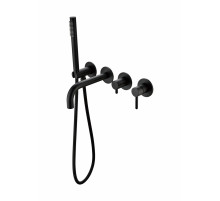 Смеситель для ванны с ручным душем Grocenberg GB5070BL Чёрный матовый