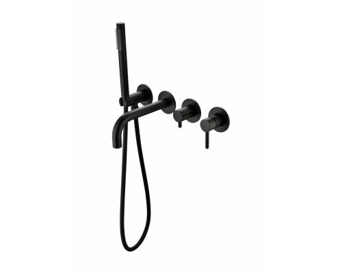 Смеситель для ванны с ручным душем Grocenberg GB5070BL Чёрный матовый