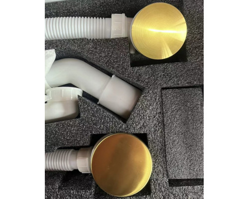 Автоматический сливы-перелив для ванны Grocenberg GB230GL золотой брашированный