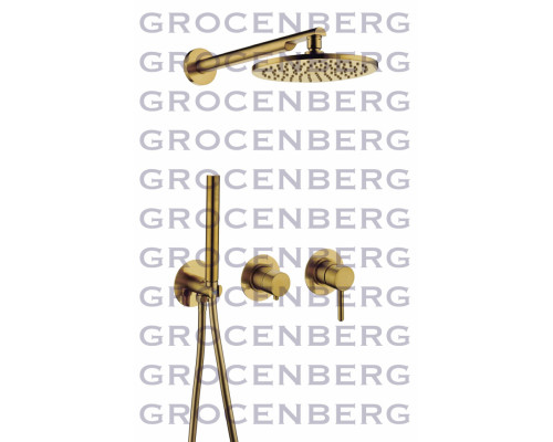 Душевой комплект Grocenberg GB5090GL золотой брашированный