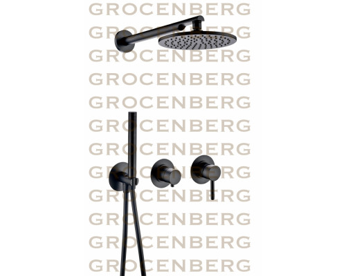 Душевой комплект Grocenberg GB5090BL Черный матовый