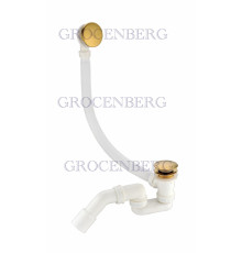 Автоматический сливы-перелив для ванны Grocenberg GB230GL золотой брашированный