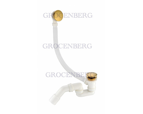 Автоматический сливы-перелив для ванны Grocenberg GB230GL золотой брашированный