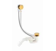 Полуавтоматический сливы-перелив для ванны Grocenberg GB240GL золотой брашированный