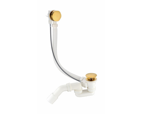 Полуавтоматический сливы-перелив для ванны Grocenberg GB240GL золотой брашированный