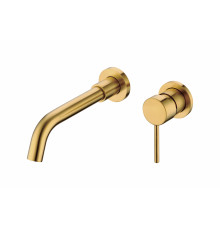 Смеситель встраиваемый для раковины Grocenberg GB511GL золотой брашированный