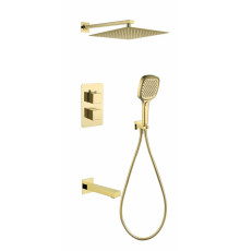 Душевая система скрытого монтажа Grocenberg GB5050GO с Термостатом Vernet (Франция)