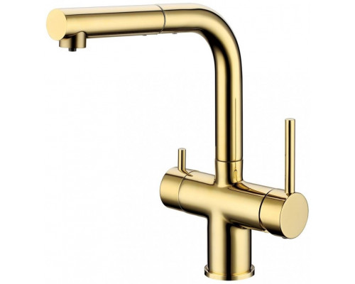 Смеситель для кухни под фильтр с выдвижным изливом GROCENBERG GB4097GO (Kerox Венгрия)