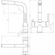 Смеситель для кухни под фильтр с выдвижным изливом GROCENBERG GB4097BL (Kerox Венгрия)