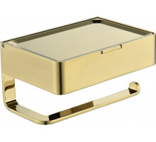 Настенный бумагодержатель плоский Grocenberg AC0050 (Золото глянец)