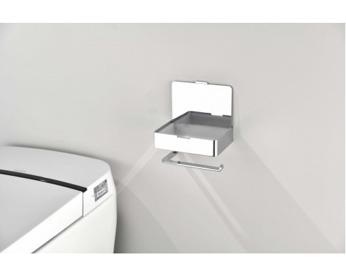 Настенный бумагодержатель плоский Grocenberg AC0050 (Хром)