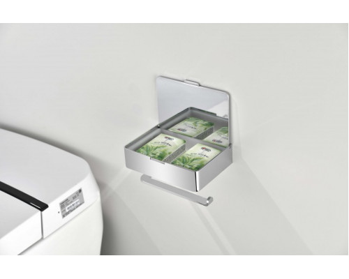 Настенный бумагодержатель плоский Grocenberg AC0050 (Хром)