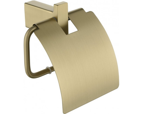 Настенный бумагодержатель с крышкой Grocenberg AC0029 (Матовое золото)