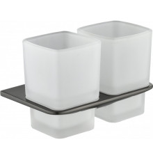 Настенный стакан двойной Grocenberg AC0056 (Графит)