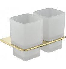 Настенный стакан двойной Grocenberg AC0056 (Золото глянец)