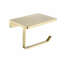 Настенный бумагодержатель плоский Grocenberg AC0027 (Матовое золото)