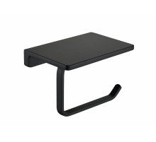 Настенный бумагодержатель плоский Grocenberg AC0027 (Черный матовый)