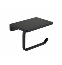 Настенный бумагодержатель плоский Grocenberg AC0027 (Черный матовый)