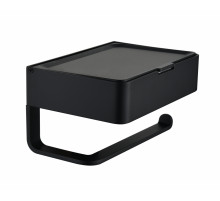 Настенный бумагодержатель плоский Grocenberg AC0050 (Черный матовый)