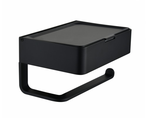 Настенный бумагодержатель плоский Grocenberg AC0050 (Черный матовый)