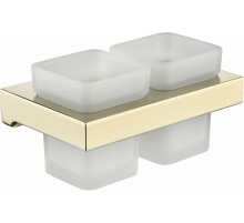 Настенный стакан двойной Grocenberg AC0022 (Золото глянец)