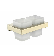 Настенный стакан двойной Grocenberg AC0022 (Золото глянец)