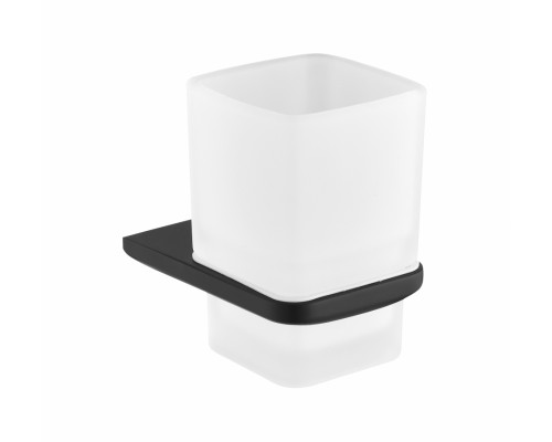 Настенный стакан одинарный Grocenberg AC0053 (Черный матовый)