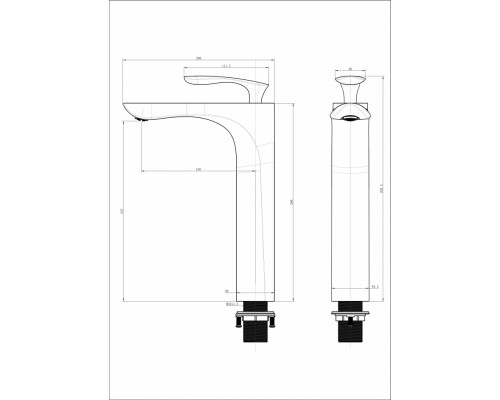 Cмеситель для раковины Grocenberg GB3001 Белый хром