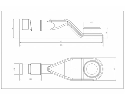 Трап для душа Grocenberg T700BG Графит