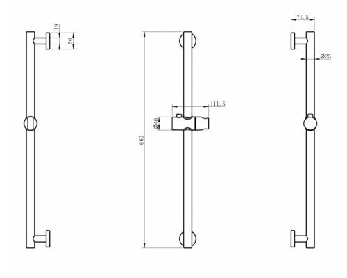 Стойка для душа Grocenberg GB540 Золото