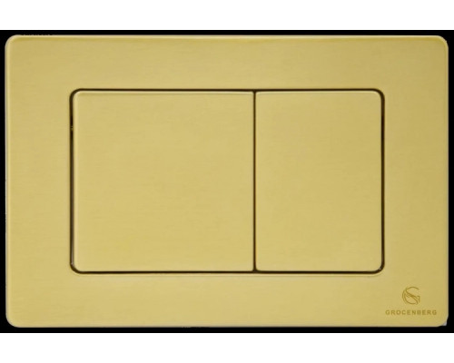 Кнопка смыва для унитаза (металл) GROCENBERG KM3080MG Матовое золото