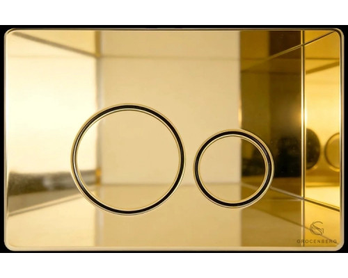 Кнопка смыва для унитаза (металл) GROCENBERG KM3090GO золото