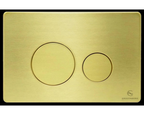 Кнопка смыва для унитаза (металл) GROCENBERG KM3090MG Матовое золото