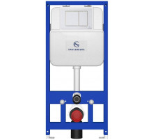 Инсталляция для унитаза с кнопкой для смыва Grocenberg GS3050-KP3080W белый