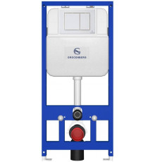 Инсталляция для унитаза с кнопкой для смыва Grocenberg GS3050-KP3080W белый