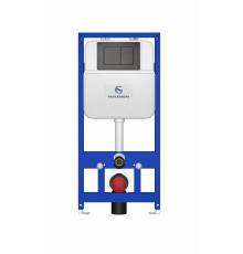 Инсталляция для унитаза с кнопкой для смыва Grocenberg GS3050-KM3080BG Графит