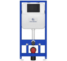 Инсталляция для унитаза с кнопкой для смыва Grocenberg GS3050-KM3080BL Черный матовый