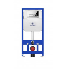 Инсталляция для унитаза с кнопкой для смыва Grocenberg GS3050-KP3060CR хром